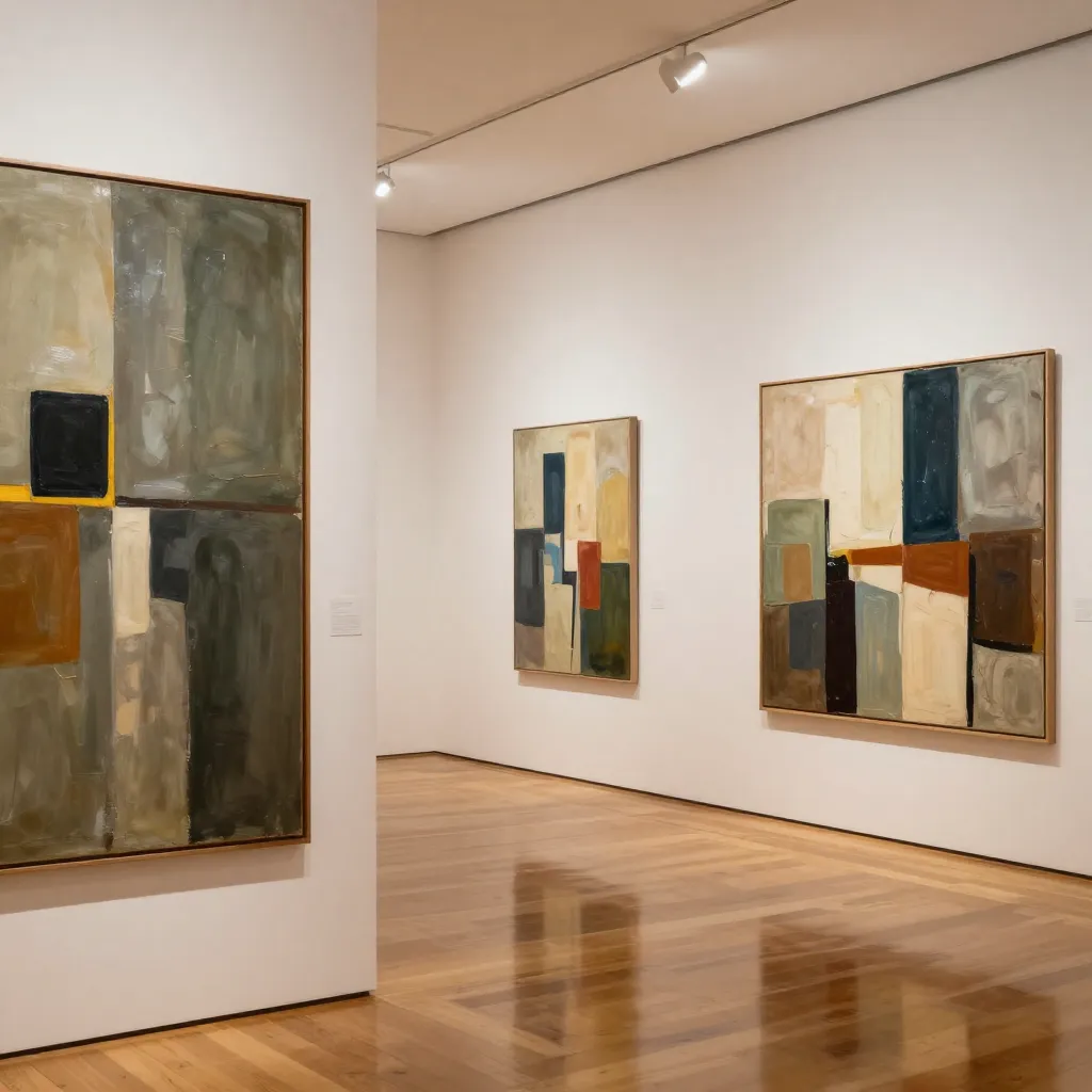 Gallery preparation for upcoming exhibition